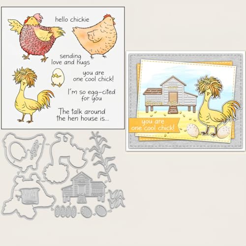 Sredwtk Hühner Eier Stempel und Stanzen Set,Silikonstempel und Stanzen Set,Stanzschablonen und Stempelset,Clear Stamp und Stanzschablone Für DIY Scrapbooking Fotoalbum Dekor Karten Sredwtk Hühner Eier Stempel und Stanzen Set,Silikonstempel und Stanzen Set,Stanzschablonen und Stempelset,Clear Stamp und Stanzschablone Für DIY Scrapbooking Fotoalbum Dekor Karten von Sredwtk