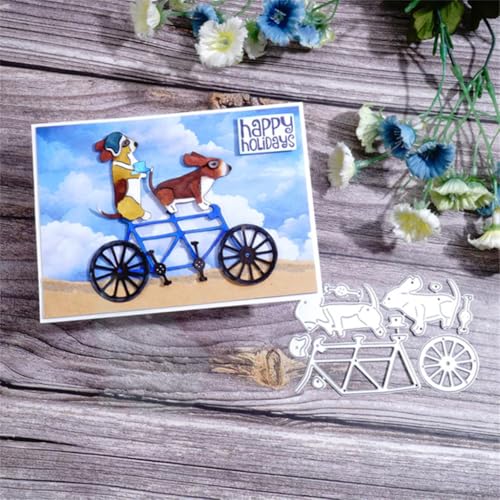 Sredwtk Hund Fahrrad Stanzschablonen Geburtstag Weihnachten Metall Prägeschablonen Stanzformen Schneiden für DIY Karte Sammelalbum Scrapbooking Fotoalbum Deko Sredwtk Hund Fahrrad Stanzschablonen Geburtstag Weihnachten Metall Prägeschablonen Stanzformen Schneiden für DIY Karte Sammelalbum Scrapbooking Fotoalbum Deko von Sredwtk