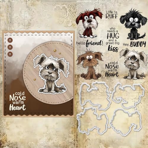 Sredwtk Hund Freund Stempel und Stanzen Set,Silikonstempel und Stanzen Set,Stanzschablonen und Stempelset,Clear Stamp und Stanzschablone Für DIY Scrapbooking Fotoalbum Dekor Karten Sredwtk Hund Freund Stempel und Stanzen Set,Silikonstempel und Stanzen Set,Stanzschablonen und Stempelset,Clear Stamp und Stanzschablone Für DIY Scrapbooking Fotoalbum Dekor Karten von Sredwtk