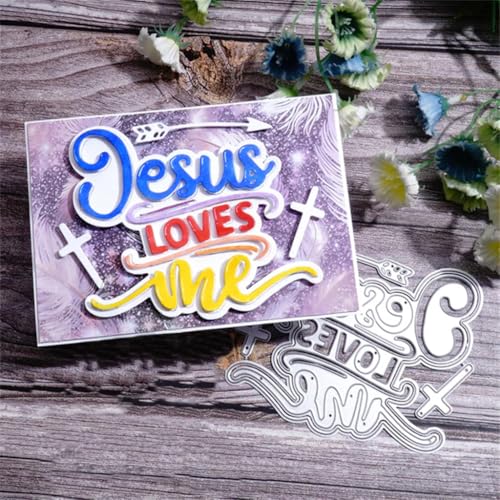 Sredwtk Jesus Loves Me Kommunion Kreuz Stanzschablonen Schriftzug Weihnachten Metall Prägeschablonen Stanzformen Schneiden für DIY Karte Sammelalbum Scrapbooking Fotoalbum Deko Sredwtk Jesus Loves Me Kommunion Kreuz Stanzschablonen Schriftzug Weihnachten Metall Prägeschablonen Stanzformen Schneiden für DIY Karte Sammelalbum Scrapbooking Fotoalbum Deko von Sredwtk