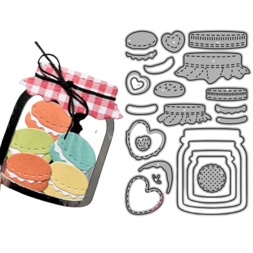 Sredwtk Kekse Flasche Stanzschablonen Geburtstag Weihnachten Metall Prägeschablonen Stanzformen Schneiden für DIY Karte Sammelalbum Scrapbooking Fotoalbum Deko von Sredwtk