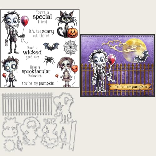 Sredwtk Kinder Katzen Halloween Stempel und Stanzen Set,Silikonstempel und Stanzen Set,Stanzschablonen und Stempelset,Clear Stamp und Stanzschablone Für DIY Scrapbooking Fotoalbum Dekor Karten Sredwtk Kinder Katzen Halloween Stempel und Stanzen Set,Silikonstempel und Stanzen Set,Stanzschablonen und Stempelset,Clear Stamp und Stanzschablone Für DIY Scrapbooking Fotoalbum Dekor Karten von Sredwtk