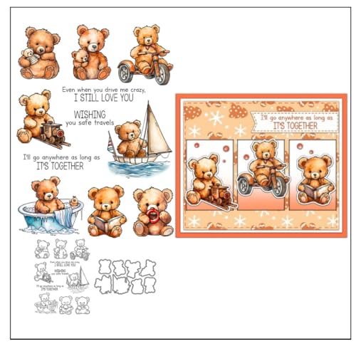 Sredwtk Kleine Bär Baby Stempel und Stanzen Set,Silikonstempel und Stanzen Set,Stanzschablonen und Stempelset,Clear Stamp und Stanzschablone Für DIY Scrapbooking Fotoalbum Dekor Karten Sredwtk Kleine Bär Baby Stempel und Stanzen Set,Silikonstempel und Stanzen Set,Stanzschablonen und Stempelset,Clear Stamp und Stanzschablone Für DIY Scrapbooking Fotoalbum Dekor Karten von Sredwtk