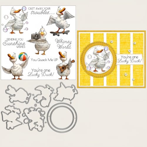 Sredwtk Kreis Glückliche Ente Stempel und Stanzen Set,Silikonstempel und Stanzen Set,Stanzschablonen und Stempelset,Clear Stamp und Stanzschablone Für DIY Scrapbooking Fotoalbum Dekor Karten Sredwtk Kreis Glückliche Ente Stempel und Stanzen Set,Silikonstempel und Stanzen Set,Stanzschablonen und Stempelset,Clear Stamp und Stanzschablone Für DIY Scrapbooking Fotoalbum Dekor Karten von Sredwtk