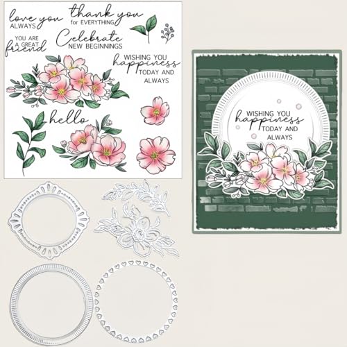 Sredwtk Kreise Blumen Stanzschablonen und Stempelset,Stempel und Stanzen Set,Silikonstempel und Stanzen Set,Clear Stamp und Stanzschablone Für DIY Scrapbooking Fotoalbum Dekor Karten Sredwtk Kreise Blumen Stanzschablonen und Stempelset,Stempel und Stanzen Set,Silikonstempel und Stanzen Set,Clear Stamp und Stanzschablone Für DIY Scrapbooking Fotoalbum Dekor Karten von Sredwtk