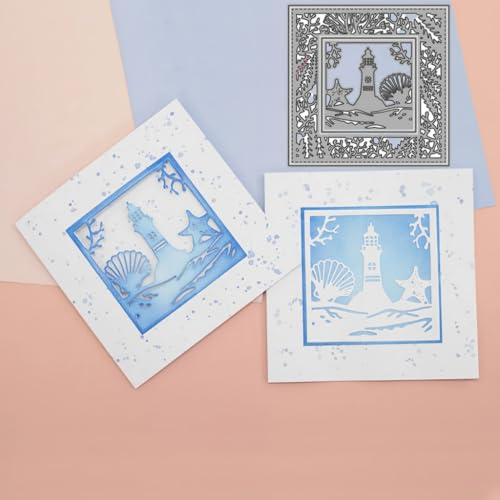 Sredwtk Leuchtturm Maritime Stanzschablonen Geburtstag Weihnachten Metall Prägeschablonen Stanzformen Schneiden für DIY Karte Sammelalbum Scrapbooking Fotoalbum Deko von Sredwtk