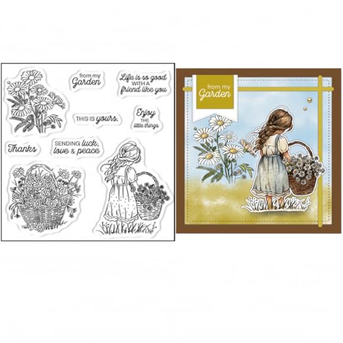 Sredwtk Mädchen Daisies Garten Clear Stamps Für DIY Scrapbooking Blumen Silikonstempel Transparente Stempel Siegel Für Kartenherstellung Tagebuch Fotoalbum Geburtstag Hochzeit Weihnachten Sredwtk Mädchen Daisies Garten Clear Stamps Für DIY Scrapbooking Blumen Silikonstempel Transparente Stempel Siegel Für Kartenherstellung Tagebuch Fotoalbum Geburtstag Hochzeit Weihnachten von Sredwtk