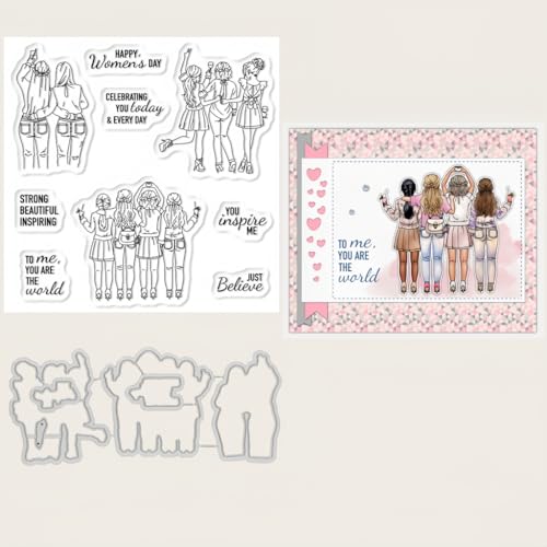 Sredwtk Mädchen Fest Stanzschablonen und Stempelset,Stempel und Stanzen Set,Silikonstempel und Stanzen Set,Clear Stamp und Stanzschablone Für DIY Scrapbooking Fotoalbum Dekor Karten Sredwtk Mädchen Fest Stanzschablonen und Stempelset,Stempel und Stanzen Set,Silikonstempel und Stanzen Set,Clear Stamp und Stanzschablone Für DIY Scrapbooking Fotoalbum Dekor Karten von Sredwtk