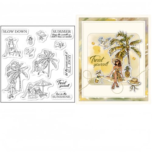 Sredwtk Mädchen am Meer Sommer Clear Stamps Für DIY Scrapbooking Strand Silikonstempel Transparente Stempel Siegel Für Kartenherstellung Tagebuch Fotoalbum Geburtstag Hochzeit Weihnachten Sredwtk Mädchen am Meer Sommer Clear Stamps Für DIY Scrapbooking Strand Silikonstempel Transparente Stempel Siegel Für Kartenherstellung Tagebuch Fotoalbum Geburtstag Hochzeit Weihnachten von Sredwtk