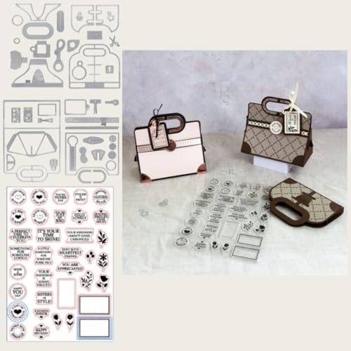 Sredwtk Mit Silikonstempel Kartenhalter Handtasche Stanzschablonen Schachtel Stanzschablonen Box Metall Prägeschablonen Stanzmaschine Stanzformen Schablonen für DIY 3D Keksbox Süßigkeitenbox Sredwtk Mit Silikonstempel Kartenhalter Handtasche Stanzschablonen Schachtel Stanzschablonen Box Metall Prägeschablonen Stanzmaschine Stanzformen Schablonen für DIY 3D Keksbox Süßigkeitenbox von Sredwtk