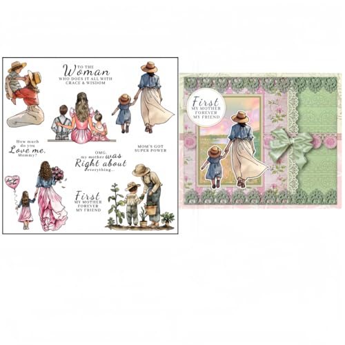 Sredwtk Mutter und Kinder Clear Stamps Für DIY Scrapbooking Muttertag Silikonstempel Transparente Stempel Siegel Für Kartenherstellung Tagebuch Fotoalbum Geburtstag Hochzeit Weihnachten Sredwtk Mutter und Kinder Clear Stamps Für DIY Scrapbooking Muttertag Silikonstempel Transparente Stempel Siegel Für Kartenherstellung Tagebuch Fotoalbum Geburtstag Hochzeit Weihnachten von Sredwtk