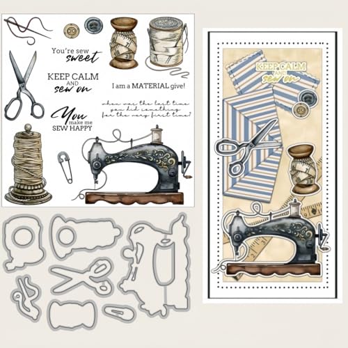 Sredwtk Nähmaschinen und Nähwerkzeuge Stanzschablonen und Stempelset,Stempel und Stanzen Set,Silikonstempel und Stanzen Set,Clear Stamp und Stanzschablone Für DIY Scrapbooking Fotoalbum Dekor Karten Sredwtk Nähmaschinen und Nähwerkzeuge Stanzschablonen und Stempelset,Stempel und Stanzen Set,Silikonstempel und Stanzen Set,Clear Stamp und Stanzschablone Für DIY Scrapbooking Fotoalbum Dekor Karten von Sredwtk