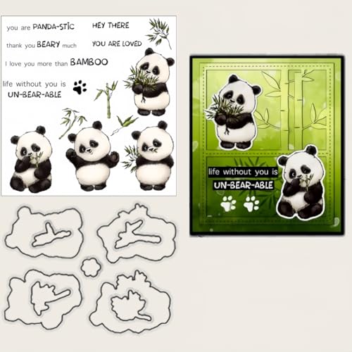 Sredwtk Panda Stempel und Stanzen Set,Silikonstempel und Stanzen Set,Stanzschablonen und Stempelset,Clear Stamp und Stanzschablone Für DIY Scrapbooking Fotoalbum Dekor Karten Sredwtk Panda Stempel und Stanzen Set,Silikonstempel und Stanzen Set,Stanzschablonen und Stempelset,Clear Stamp und Stanzschablone Für DIY Scrapbooking Fotoalbum Dekor Karten von Sredwtk