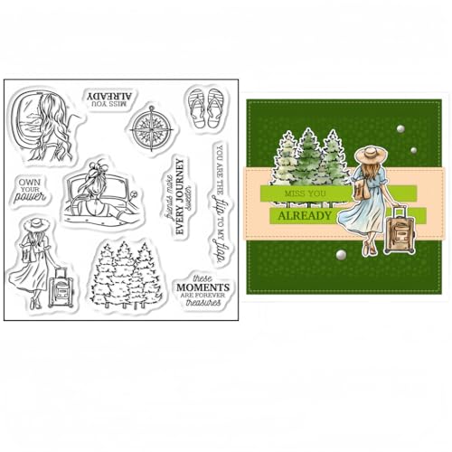 Sredwtk Reisen Mädchen Clear Stamps Für DIY Scrapbooking Landschaft Silikonstempel Transparente Stempel Siegel Für Kartenherstellung Tagebuch Fotoalbum Geburtstag Hochzeit Weihnachten Sredwtk Reisen Mädchen Clear Stamps Für DIY Scrapbooking Landschaft Silikonstempel Transparente Stempel Siegel Für Kartenherstellung Tagebuch Fotoalbum Geburtstag Hochzeit Weihnachten von Sredwtk