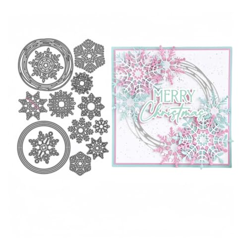 Sredwtk Schneeflocken Kranz Winter Stanzschablonen Weihnachten Metall Prägeschablonen Stanzformen Schneiden für DIY Karte Sammelalbum Scrapbooking Fotoalbum Deko Sredwtk Schneeflocken Kranz Winter Stanzschablonen Weihnachten Metall Prägeschablonen Stanzformen Schneiden für DIY Karte Sammelalbum Scrapbooking Fotoalbum Deko von Sredwtk