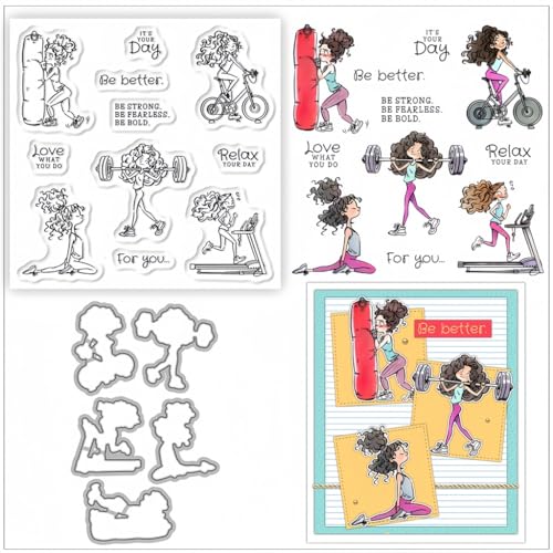 Sredwtk Sport Mädchen Geburtstag Stanzschablonen und Stempelset,Stempel und Stanzen Set,Silikonstempel und Stanzen Set,Clear Stamp und Stanzschablone Für DIY Scrapbooking Fotoalbum Dekor Karten Sredwtk Sport Mädchen Geburtstag Stanzschablonen und Stempelset,Stempel und Stanzen Set,Silikonstempel und Stanzen Set,Clear Stamp und Stanzschablone Für DIY Scrapbooking Fotoalbum Dekor Karten von Sredwtk