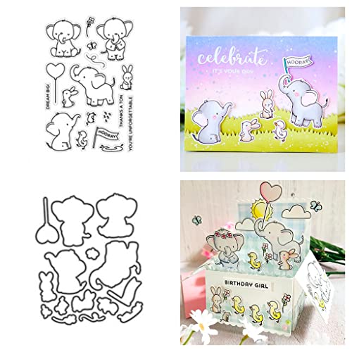 Sredwtk Stanzschablonen Elefanten Clear Stamp und Stanzschablone Scrapbooking Stanzmaschine Schablonen Stanzformen, Stanzmaschine Stanzschablone für DIY Scrapbooking Fotoalb Sredwtk Stanzschablonen Elefanten Clear Stamp und Stanzschablone Scrapbooking Stanzmaschine Schablonen Stanzformen, Stanzmaschine Stanzschablone für DIY Scrapbooking Fotoalb von Sredwtk