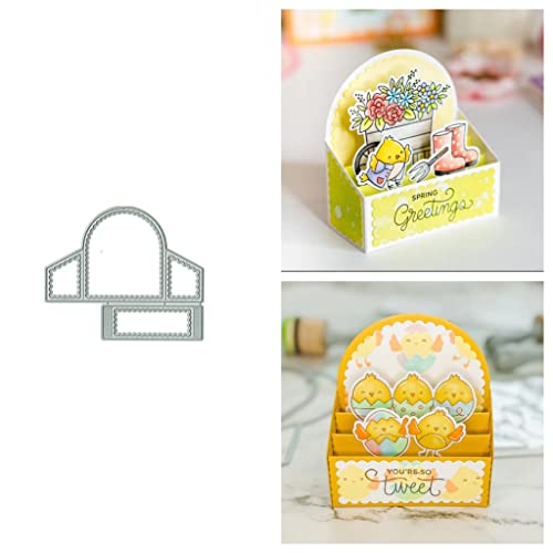 Sredwtk Stanzschablonen Schachteln Stanzschablonen Box Metall Prägeschablonen Stanzmaschine Stanzformen Schablonen für DIY 3D Hochzeitgeschenkbox Kuchenbox Keksbox Süßigkeitenbox von Sredwtk