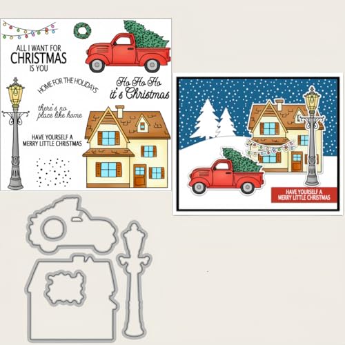 Sredwtk Straßenlampe Auto Haus Stanzschablonen und Stempelset,Stempel und Stanzen Set,Silikonstempel und Stanzen Set,Clear Stamp und Stanzschablone Für DIY Scrapbooking Fotoalbum Dekor Karten Sredwtk Straßenlampe Auto Haus Stanzschablonen und Stempelset,Stempel und Stanzen Set,Silikonstempel und Stanzen Set,Clear Stamp und Stanzschablone Für DIY Scrapbooking Fotoalbum Dekor Karten von Sredwtk