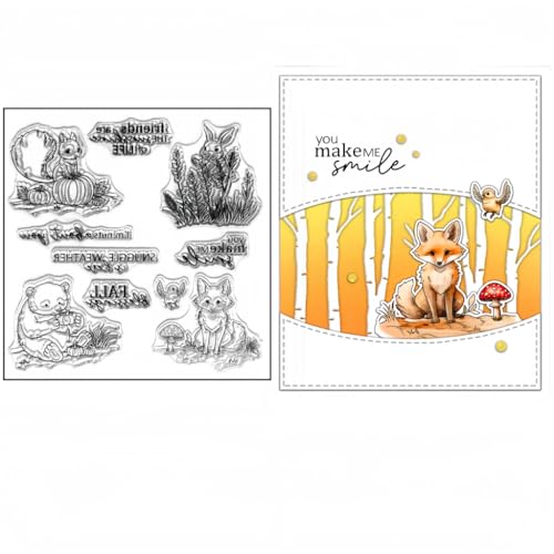 Sredwtk Tiere Freunde Herbst Clear Stamps Für DIY Scrapbooking Herbst Silikonstempel Transparente Stempel Siegel Für Kartenherstellung Tagebuch Fotoalbum Geburtstag Hochzeit Weihnachten Sredwtk Tiere Freunde Herbst Clear Stamps Für DIY Scrapbooking Herbst Silikonstempel Transparente Stempel Siegel Für Kartenherstellung Tagebuch Fotoalbum Geburtstag Hochzeit Weihnachten von Sredwtk