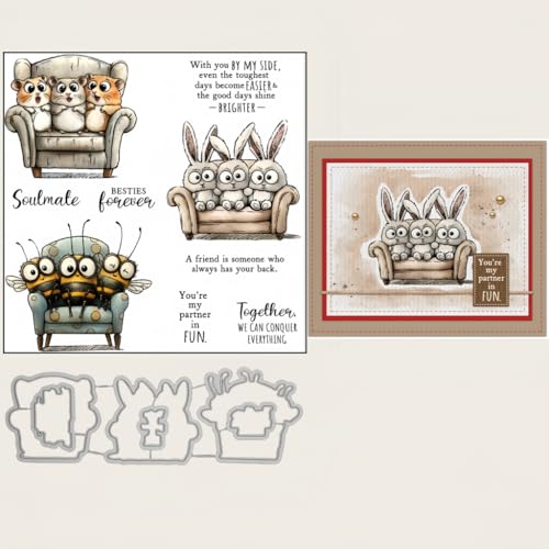 Sredwtk Tiere auf dem Sofa Stempel und Stanzen Set,Silikonstempel und Stanzen Set,Stanzschablonen und Stempelset,Clear Stamp und Stanzschablone Für DIY Scrapbooking Fotoalbum Dekor Karten Sredwtk Tiere auf dem Sofa Stempel und Stanzen Set,Silikonstempel und Stanzen Set,Stanzschablonen und Stempelset,Clear Stamp und Stanzschablone Für DIY Scrapbooking Fotoalbum Dekor Karten von Sredwtk