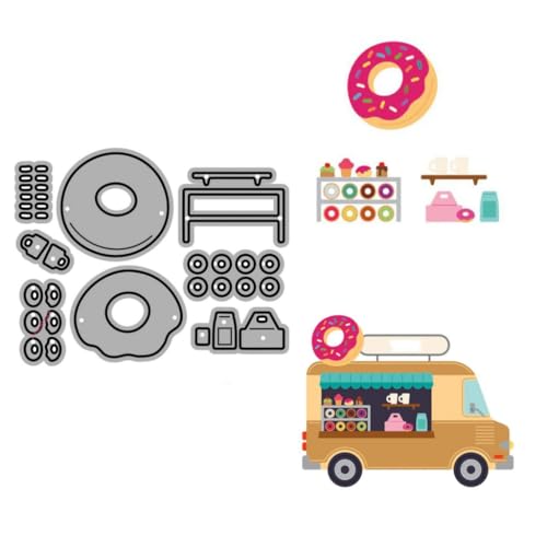 Sredwtk Verkaufsfahrzeug Stanzschablonen Auto Metall Prägeschablonen Stanzformen Schneiden für DIY Karte Sammelalbum Scrapbooking Fotoalbum Deko (F) von Sredwtk