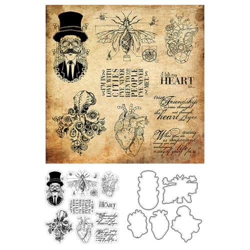 Sredwtk Vintage Valentinstag Stanzschablonen und Stempelset,Stempel und Stanzen Set,Silikonstempel und Stanzen Set,Clear Stamp und Stanzschablone Für DIY Scrapbooking Fotoalbum Dekor Karten Sredwtk Vintage Valentinstag Stanzschablonen und Stempelset,Stempel und Stanzen Set,Silikonstempel und Stanzen Set,Clear Stamp und Stanzschablone Für DIY Scrapbooking Fotoalbum Dekor Karten von Sredwtk