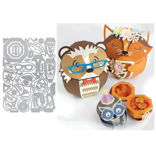 Sredwtk Waldfreunde Tierfreunde Geschenkbox Stanzschablonen Schachtel Stanzschablonen Box Metall Prägeschablonen Stanzmaschine Stanzformen Schablonen für DIY 3D Keksbox Süßigkeitenbox Sredwtk Waldfreunde Tierfreunde Geschenkbox Stanzschablonen Schachtel Stanzschablonen Box Metall Prägeschablonen Stanzmaschine Stanzformen Schablonen für DIY 3D Keksbox Süßigkeitenbox von Sredwtk
