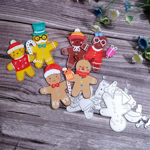 Sredwtk Weihnachts Ingwerkuchen Mann Stanzschablonen Weihnachten Metall Prägeschablonen Stanzformen Schneiden für DIY Karte Sammelalbum Scrapbooking Fotoalbum Deko von Sredwtk