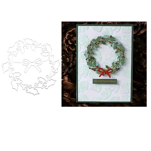 Sredwtk Weihnachtskranz Stanzschablonen Weihnachten Metall Prägeschablonen Stanzformen Schneiden für DIY Karte Sammelalbum Scrapbooking Fotoalbum Deko Cutting Dies Sredwtk Weihnachtskranz Stanzschablonen Weihnachten Metall Prägeschablonen Stanzformen Schneiden für DIY Karte Sammelalbum Scrapbooking Fotoalbum Deko Cutting Dies von Sredwtk