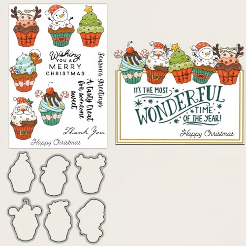 Sredwtk Weihnachtskuchen Weihnachten Stanzschablonen und Stempelset,Stempel und Stanzen Set,Silikonstempel und Stanzen Set,Clear Stamp und Stanzschablone Für DIY Scrapbooking Fotoalbum Dekor Karten Sredwtk Weihnachtskuchen Weihnachten Stanzschablonen und Stempelset,Stempel und Stanzen Set,Silikonstempel und Stanzen Set,Clear Stamp und Stanzschablone Für DIY Scrapbooking Fotoalbum Dekor Karten von Sredwtk