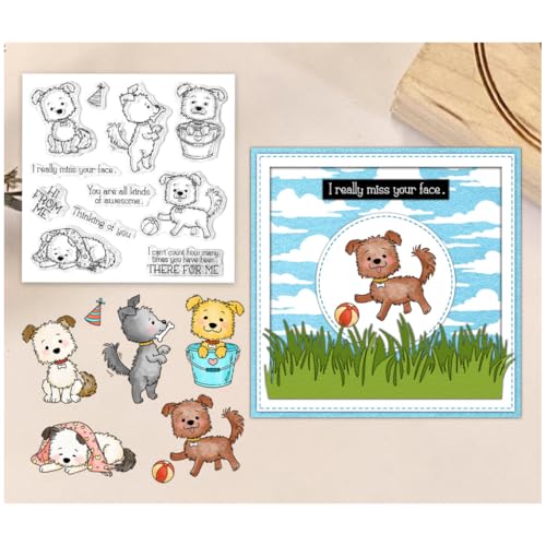 Sredwtk Welpe Stempel und Stanzen Set,Silikonstempel und Stanzen Set,Stanzschablonen und Stempelset,Clear Stamp und Stanzschablone Für DIY Scrapbooking Fotoalbum Dekor Karten Sredwtk Welpe Stempel und Stanzen Set,Silikonstempel und Stanzen Set,Stanzschablonen und Stempelset,Clear Stamp und Stanzschablone Für DIY Scrapbooking Fotoalbum Dekor Karten von Sredwtk