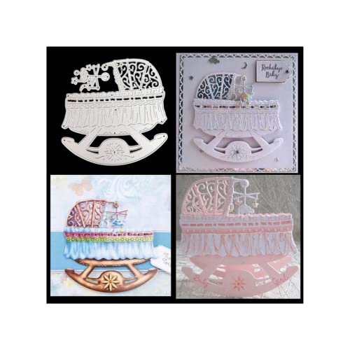 Sredwtk Wiege Stanzschablonen Baby Motive, Baby Kinderwagen Stanzschablonen Prägeschablonen Stanzformen für Baby Geburt Baby Taufe DIY Karte Sammelalbum Scrapbooking Deko Cutting Dies Sredwtk Wiege Stanzschablonen Baby Motive, Baby Kinderwagen Stanzschablonen Prägeschablonen Stanzformen für Baby Geburt Baby Taufe DIY Karte Sammelalbum Scrapbooking Deko Cutting Dies von Sredwtk
