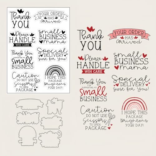 Sredwtk Wünsche Tags Stanzschablonen und Stempelset,Stempel und Stanzen Set,Silikonstempel und Stanzen Set,Clear Stamp und Stanzschablone Für DIY Scrapbooking Fotoalbum Dekor Karten von Sredwtk