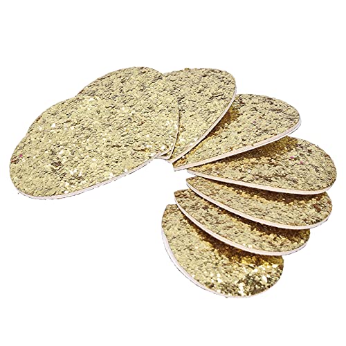 100 Stück Ohrringanhänger in Tropfenform aus PU-Leder mit Pailletten, DIY-Schmuckherstellungszubehör Zur Dekoration mit Leichtem, Exquisitem Material (Gold) von Srliya