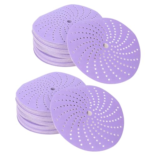 100 Stück Schleifscheiben 6 Zoll 120 Grit Multifunktional Haken- und Schleifenschleifscheiben -Schleifpapier für Holzbearbeitung von Srliya