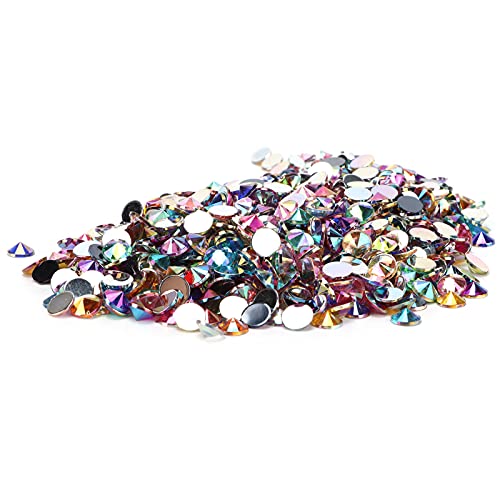 1000 Stück Schöne DIY Schmuck Accessoires mit Klebstoff, Acryl Handwerk Edelsteine für Kleidung, Schuhe, Dekorationen (Ab gemischte Farbe) von Srliya