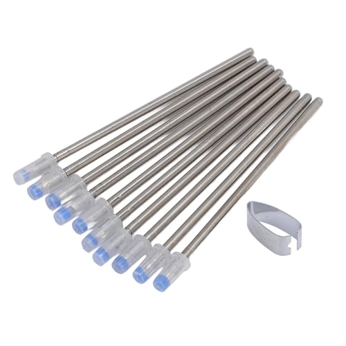 10pcs D1 -Kugelschub -Nachfüllmetallmetall 0,5 Mm Ultra Feines Wasser Basierend Austauschbarer Kugelschreiber -Nachfüll -Tipps für Elektromagnetische Stifte von Srliya
