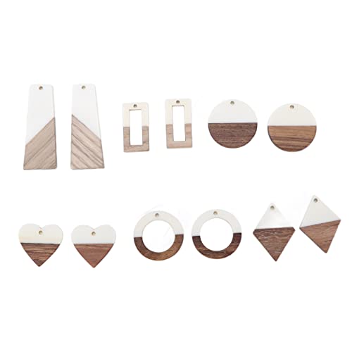 12pcs Holzohrringe, Naturblockharzanhänger, Handwerksvorräte für Armbänder Schlüsselanhänger, Geeignet für die Ohrring -Herstellung, Schmuck 12pcs Holzohrringe, Naturblockharzanhänger, Handwerksvorräte für Armbänder Schlüsselanhänger, Geeignet für die Ohrring -Herstellung, Schmuck von Srliya