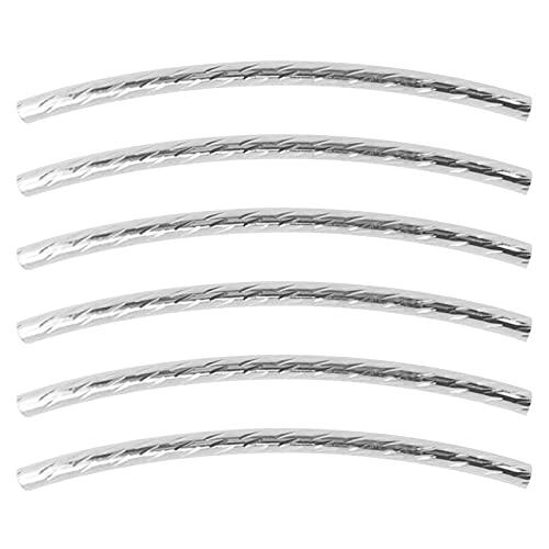 200 Stück Gebogene Nudelrohr-Abstandshalterperlen, Glatte Drehung, Zubehör Zur Schmuckherstellung Zum Selbermachen, Geeignet für Halsketten, Armbänder, Memory-Draht, Messing von Srliya