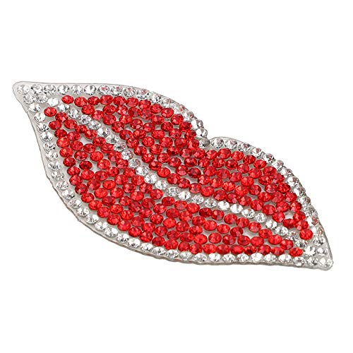 20pcs Rote Lippenversuche Harzkristall Heißes Diamantmuster Kleidungsdekoration DIY Accessoires von Srliya