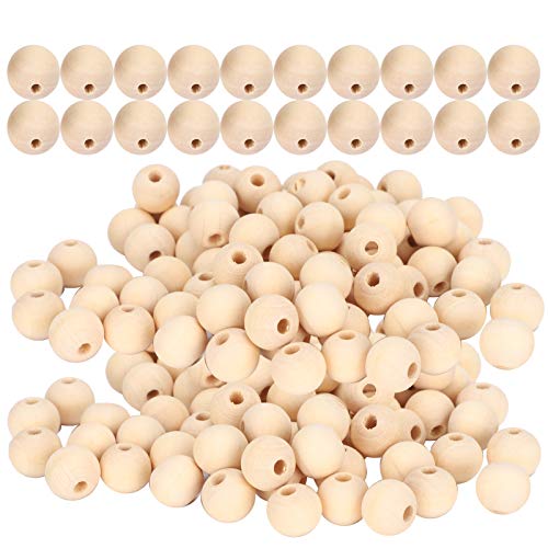 5er-Pack Holzperlen Zum Selbermachen von Schmuck, Rustikales, Ländliches Kunsthandwerk und Personalisierte Geschenke mit Naturholzperlen für Armbänder, Halsketten, (12mm-80pcs) von Srliya