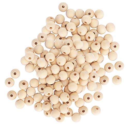 5er-Pack Holzperlen Zum Selbermachen von Schmuck, Rustikales, Ländliches Kunsthandwerk und Personalisierte Geschenke mit Naturholzperlen für Armbänder, Halsketten, (14mm-60pcs) von Srliya