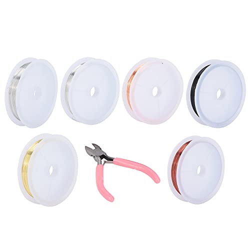 6 Pack -Messingschmuck Draht für DIY -Handwerk, 6 Farben Perlendrahtrollen mit Diagonaler Zelle, Jeweils 20 M Länge, Ideal für Ohrring, Halskettendesign 6 Pack -Messingschmuck Draht für DIY -Handwerk, 6 Farben Perlendrahtrollen mit Diagonaler Zelle, Jeweils 20 M Länge, Ideal für Ohrring, Halskettendesign von Srliya