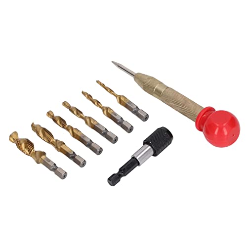 8pcs Drill Tap Set Hex Shank HSS TI -Beschichtungsmetrik Kombination Bohrer Tap Bit für Holzkupfer von Srliya
