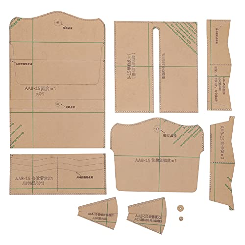 Acrylvorlage, Langlebige Ledermuster -Formwerkzeuge für Lange Brieftaschen, Handgefertigte, Transparent, Kraftpapierschicht, ca. 7.9in, Acrylmaterial von Srliya
