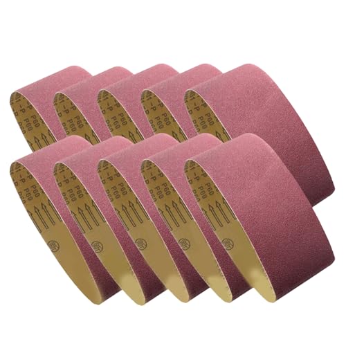 Aluminiumoxidsand 10pcs 180 Körnern Sandgurte Aluminiumoxid Schleifenburbsschleifer Accessoires für Holzmetallplastikpolier von Srliya