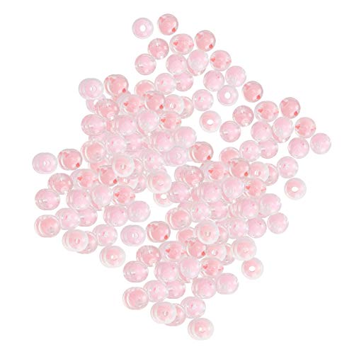 Harzglänzende Perlen, 500 G 8 Mm Perlen für DIY -handgefertigte Halskette Armbandschmuck mit Kunststoffmaterial, Geeignet für Verschiedene DIY -Handwerksprojekte (Glänzend rosa) von Srliya