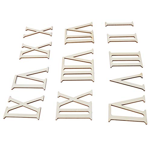Hölzerne Römische Ziffernset, DIY -Uhr -Zahlen Handgefertigte Dekorationen, 12pcs, 7 Cm, Kinderpädagogik, Exquisit für Hochzeitszubehör, Raumdekoration Hölzerne Römische Ziffernset, DIY -Uhr -Zahlen Handgefertigte Dekorationen, 12pcs, 7 Cm, Kinderpädagogik, Exquisit für Hochzeitszubehör, Raumdekoration von Srliya