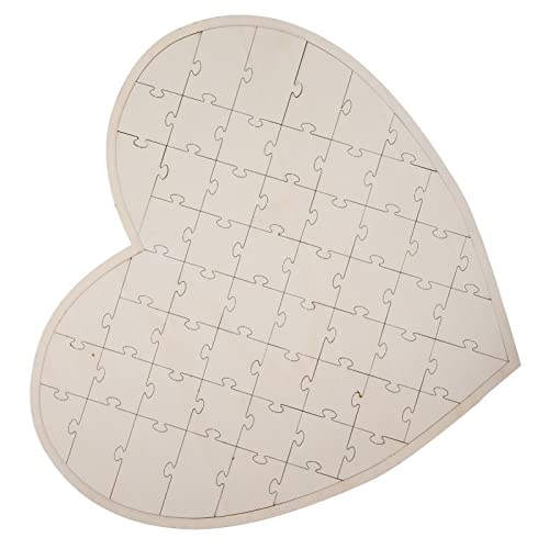 Hölzerner Herz -Puzzle -Puzzle -Gästebuch, Personalisierte Hochzeitsspiele Handwerkliche Dekorationen für Message Board von Srliya